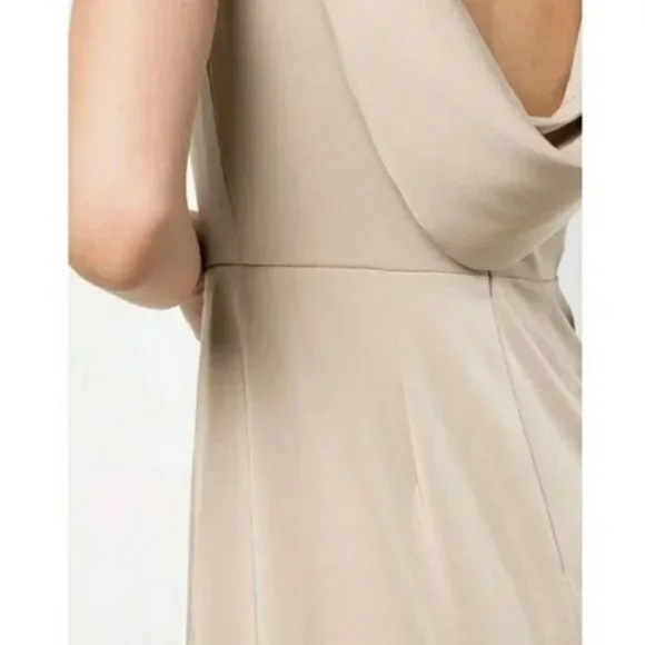 Marchesa Notte Bridesmaids Champagne Cowl Back Gown - Picture 3 of 9